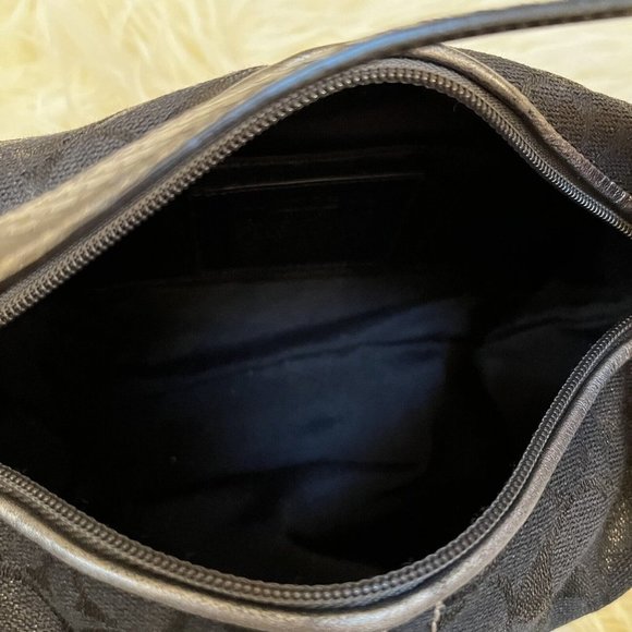 Vintage Y2k Coach Black Glitter Python Leather Handle Mini Hand Shoulder Bag - Picture 6 of 9